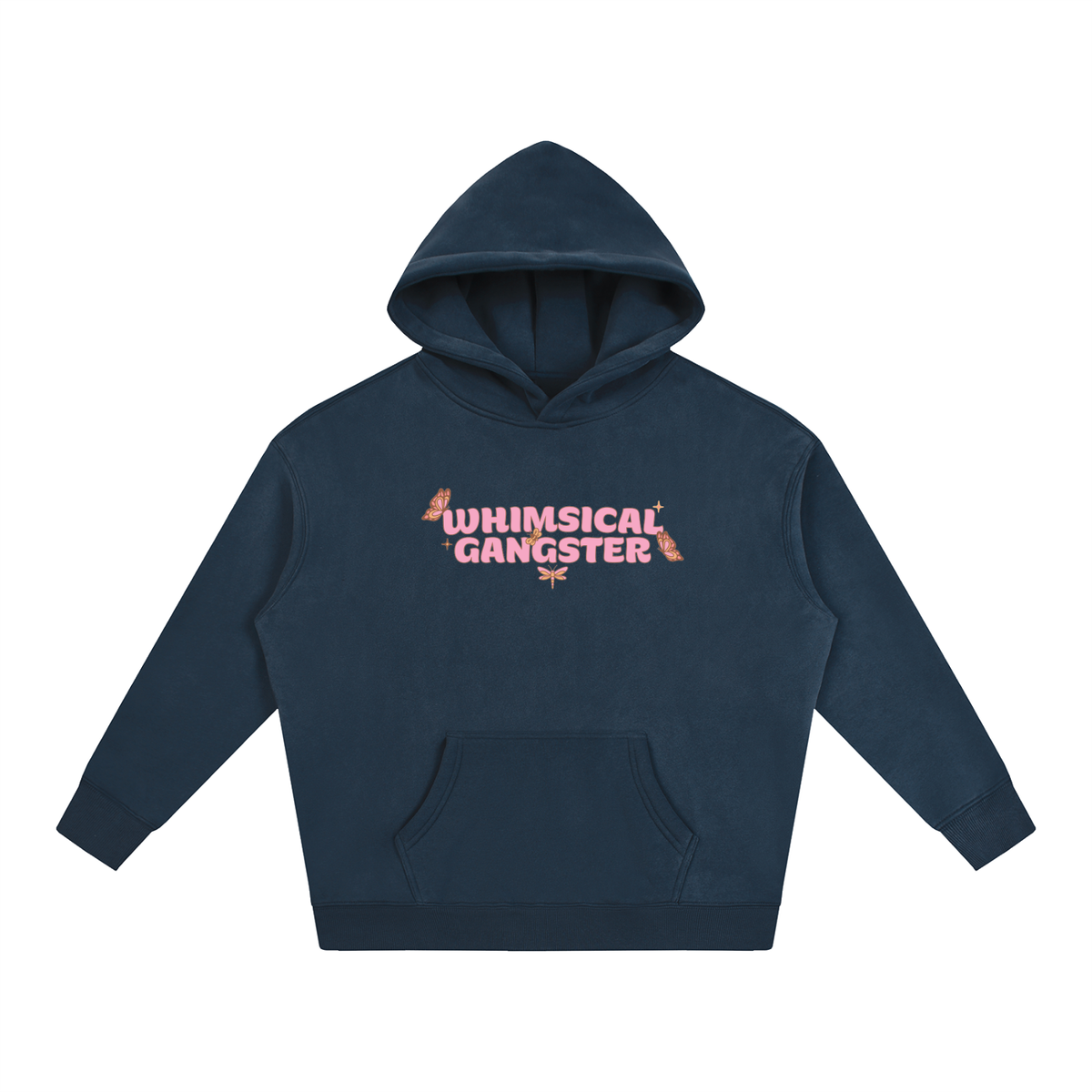 Whimsical Gangster Oversize Fleeced Hoodie
