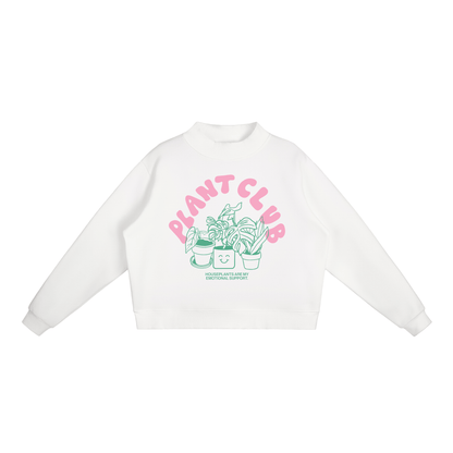 Plant Club Essential Fleece Mock-Neck Crew Sweatshirt