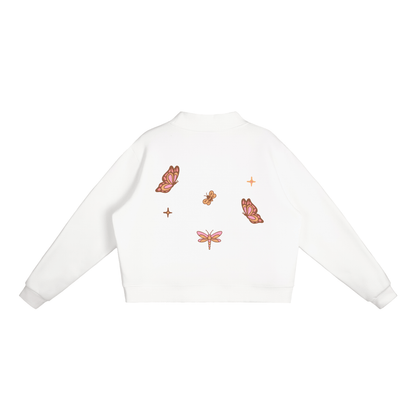Whimsical Gangster Essential Fleece Mock-Neck Crew Sweatshirt