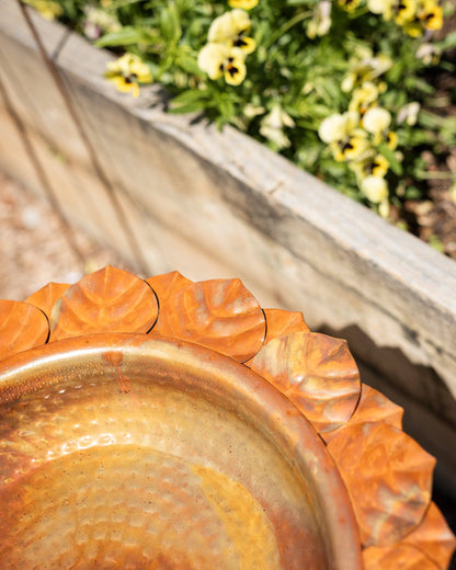 Flamed Leaf Bird Bath-Bird Baths-Happy Gardens