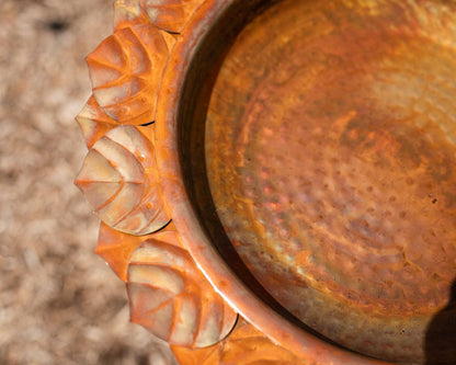 Flamed Leaf Bird Bath-Bird Baths-Happy Gardens