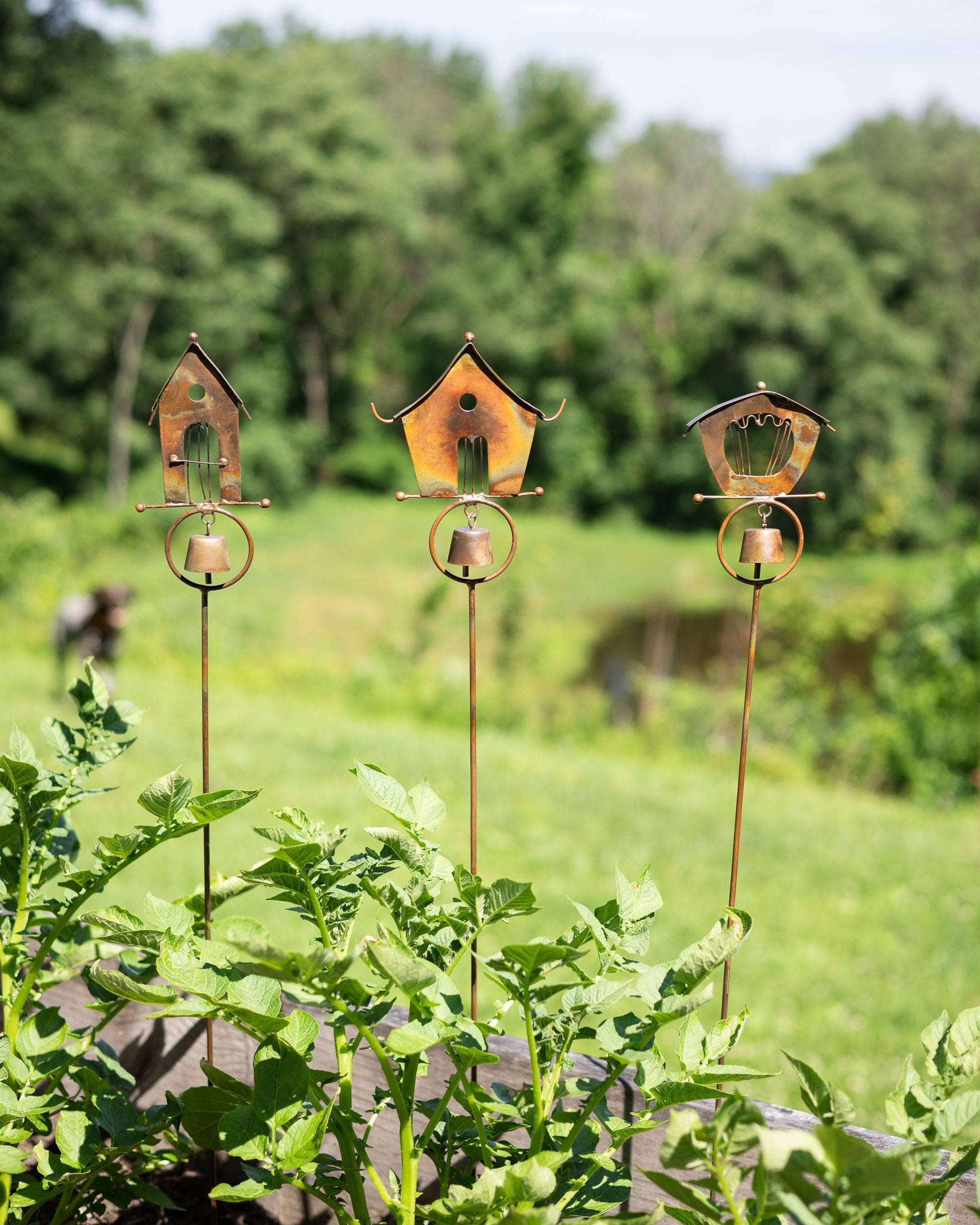 decorative house plant stakes Bird House Garden Decor Stake