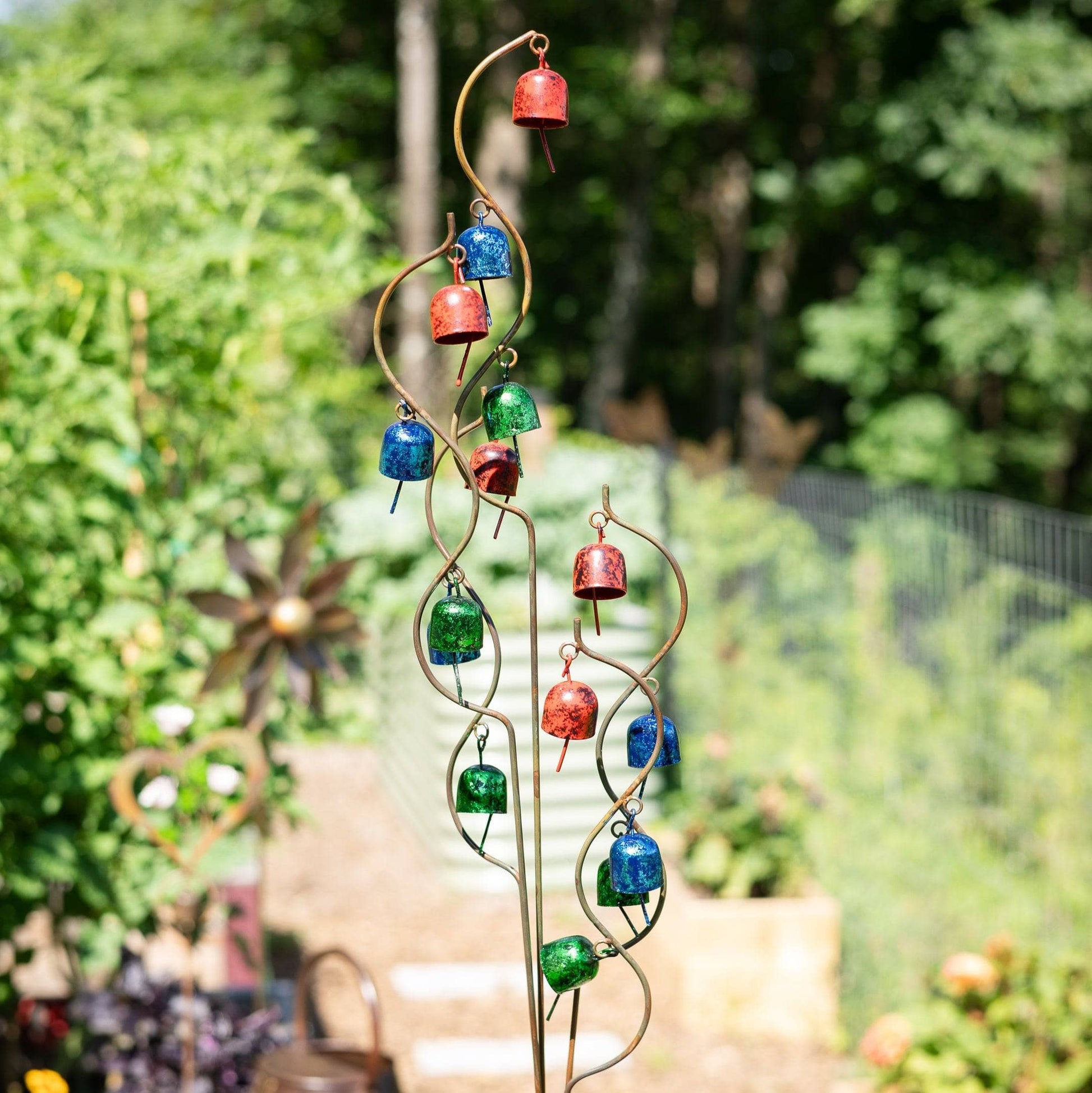 Happy Gardens - Bell Spiral Garden Stake Multicolor