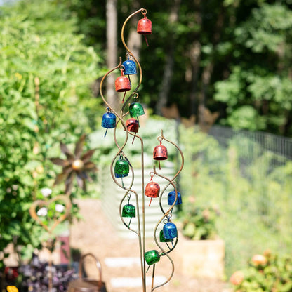Happy Gardens - Bell Spiral Garden Stake Multicolor