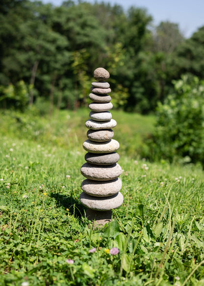Stacked Stone Cairn - Happy Gardens