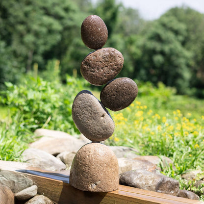 19” Flat Stone Cairn - Happy Gardens