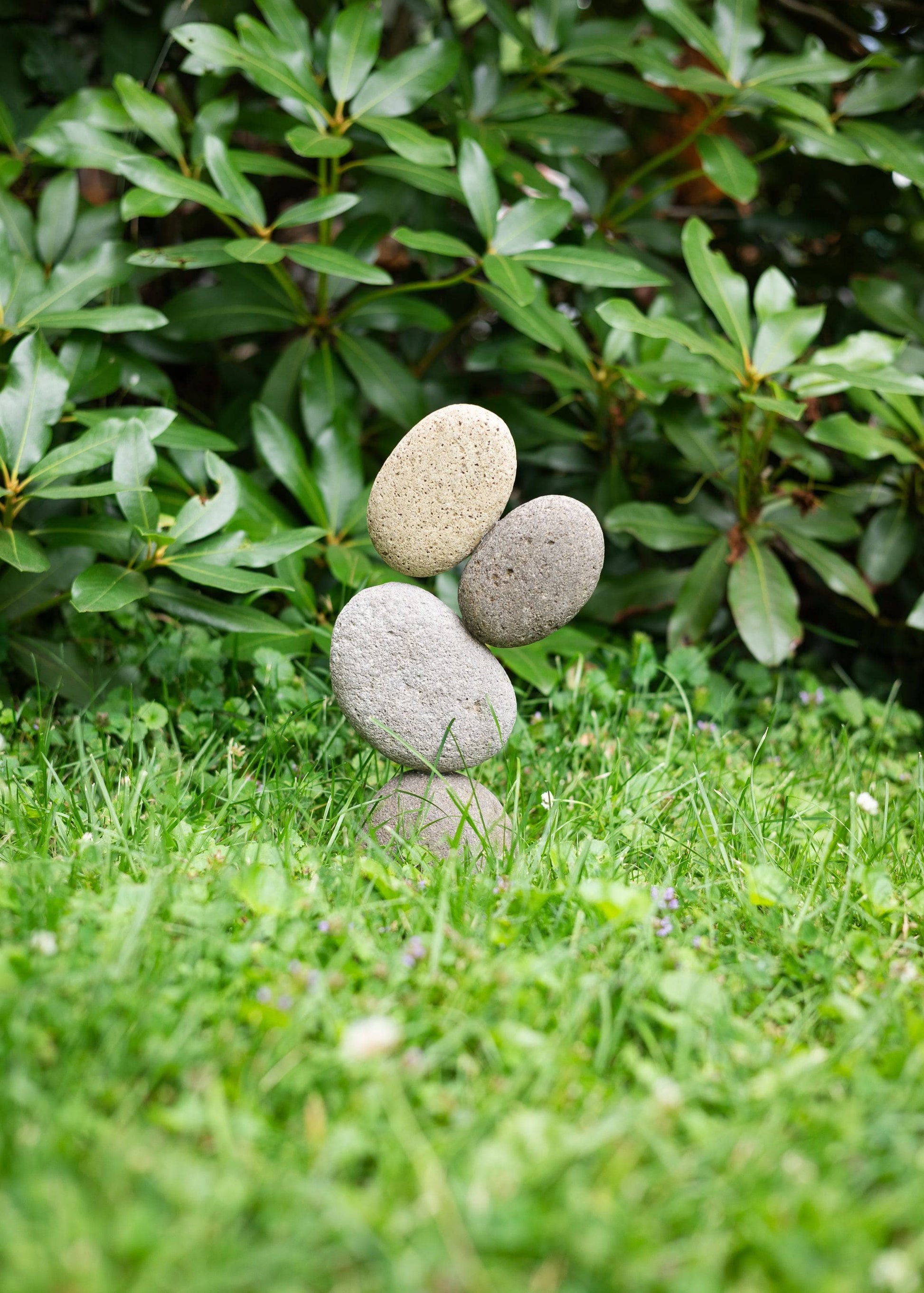 13” Flat Stone Cairn - Happy Gardens