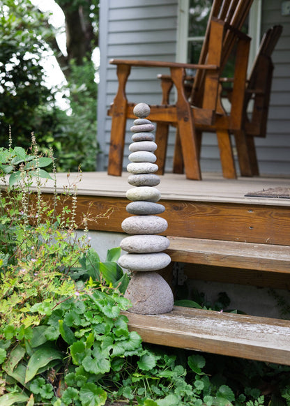 Stacked Stone Cairn - Happy Gardens