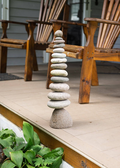 Stacked Stone Cairn - Happy Gardens