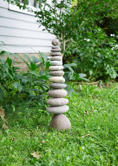 Stacked Stone Cairn - Happy Gardens
