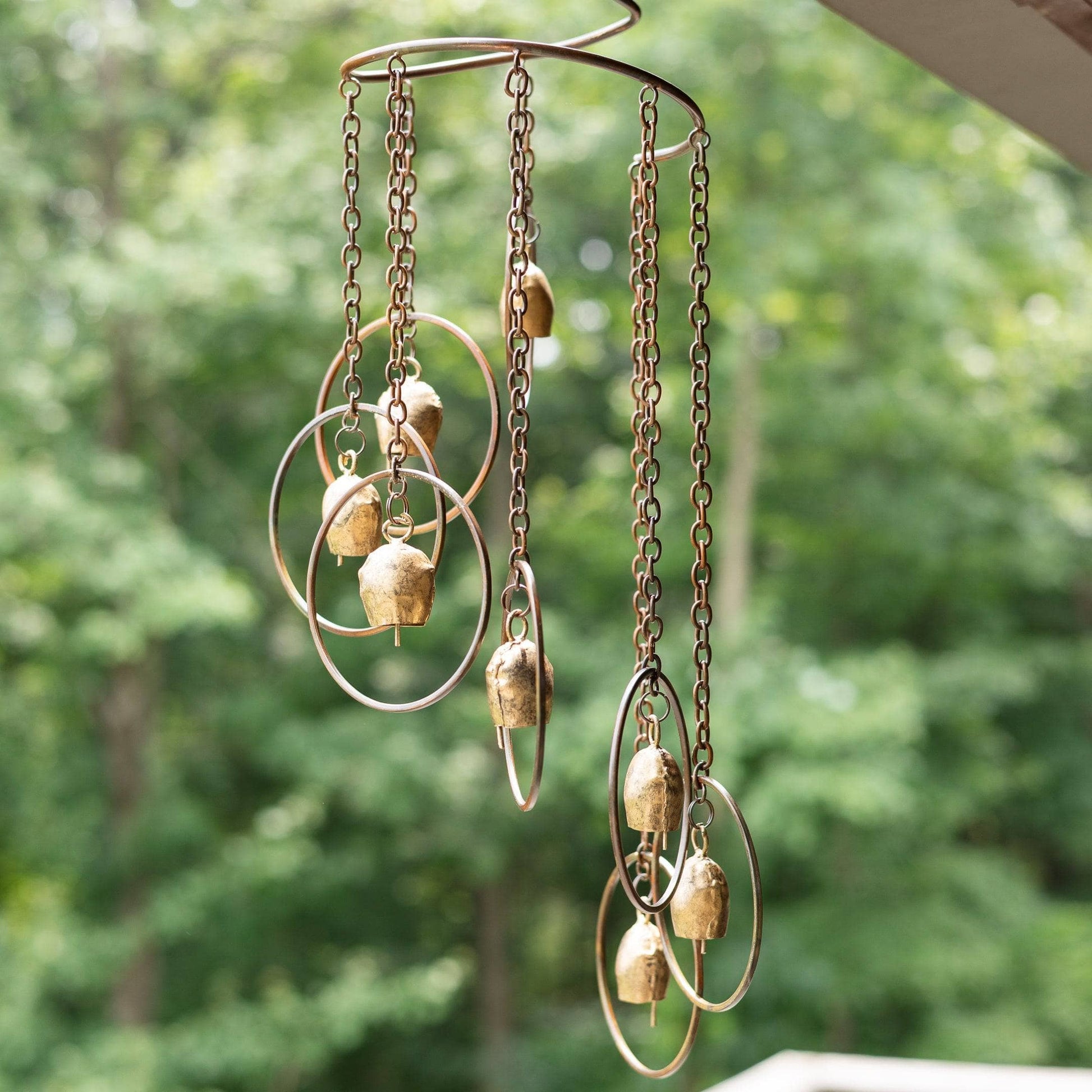 Happy Gardens - Circle with Bells Spiral Mobile