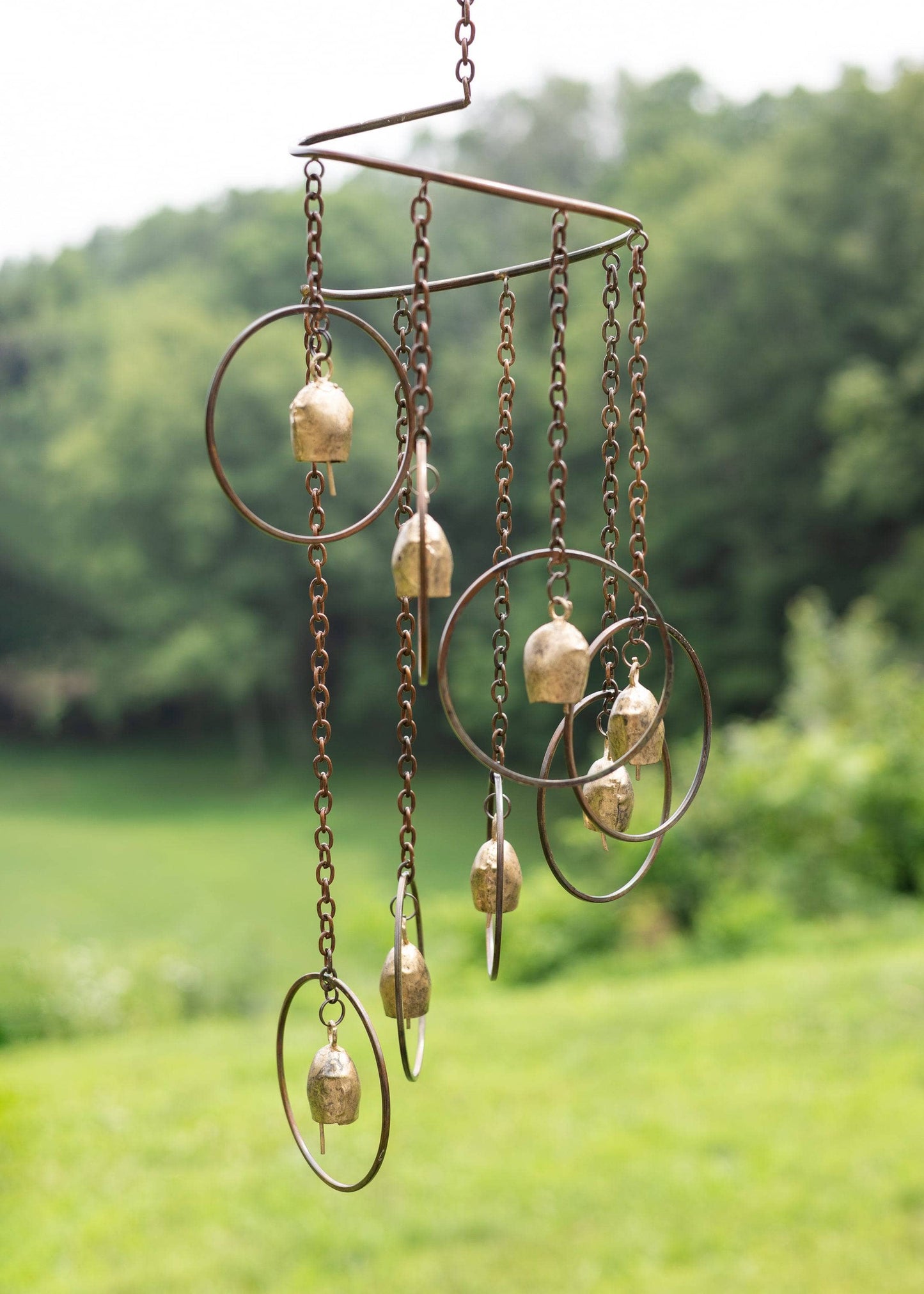 Happy Gardens - Circle with Bells Spiral Mobile