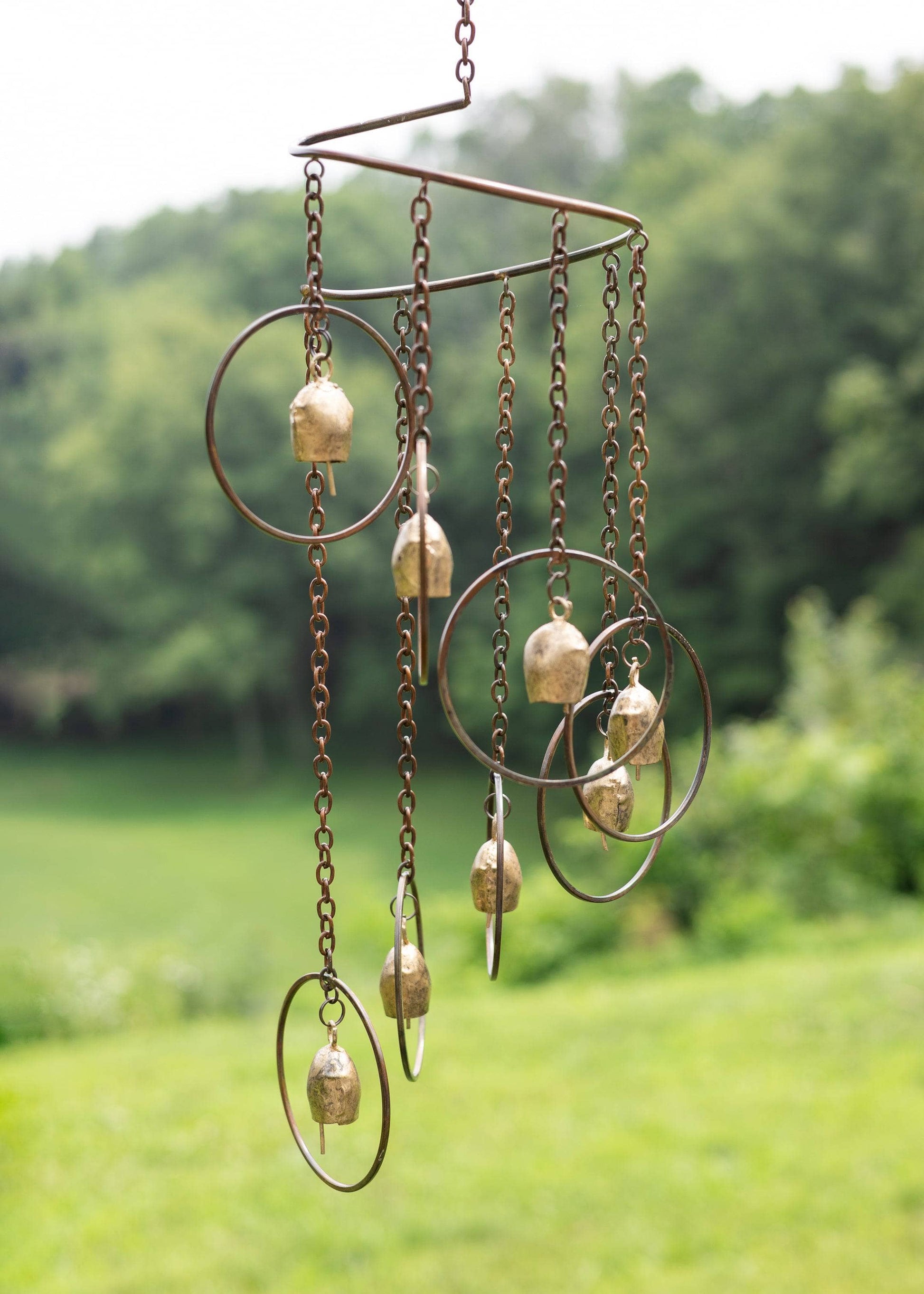 Happy Gardens - Circle with Bells Spiral Mobile