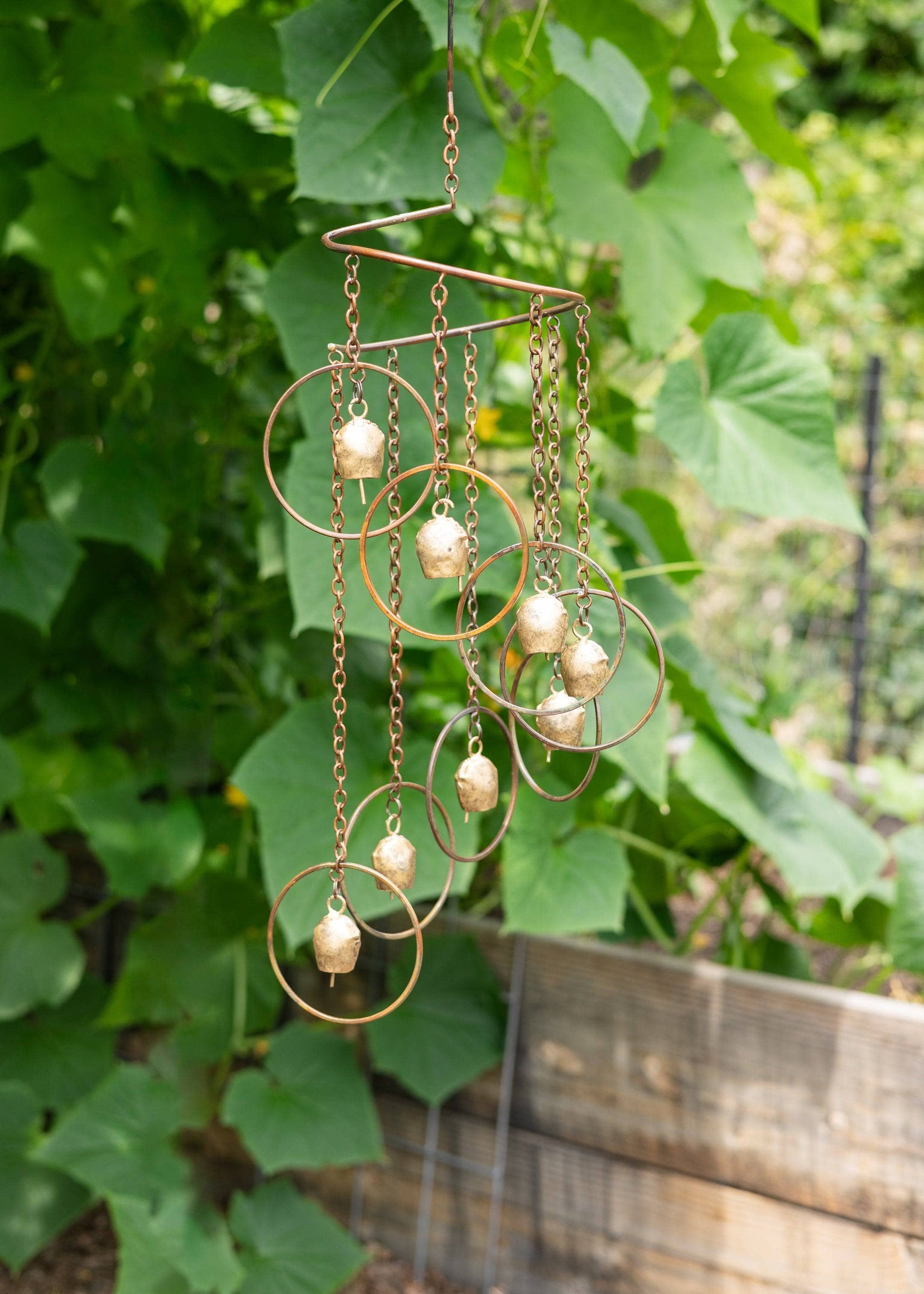 Happy Gardens - Circle with Bells Spiral Mobile