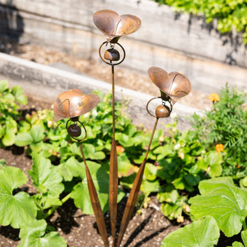 Happy Gardens - Triple Calla Lily Garden Stake