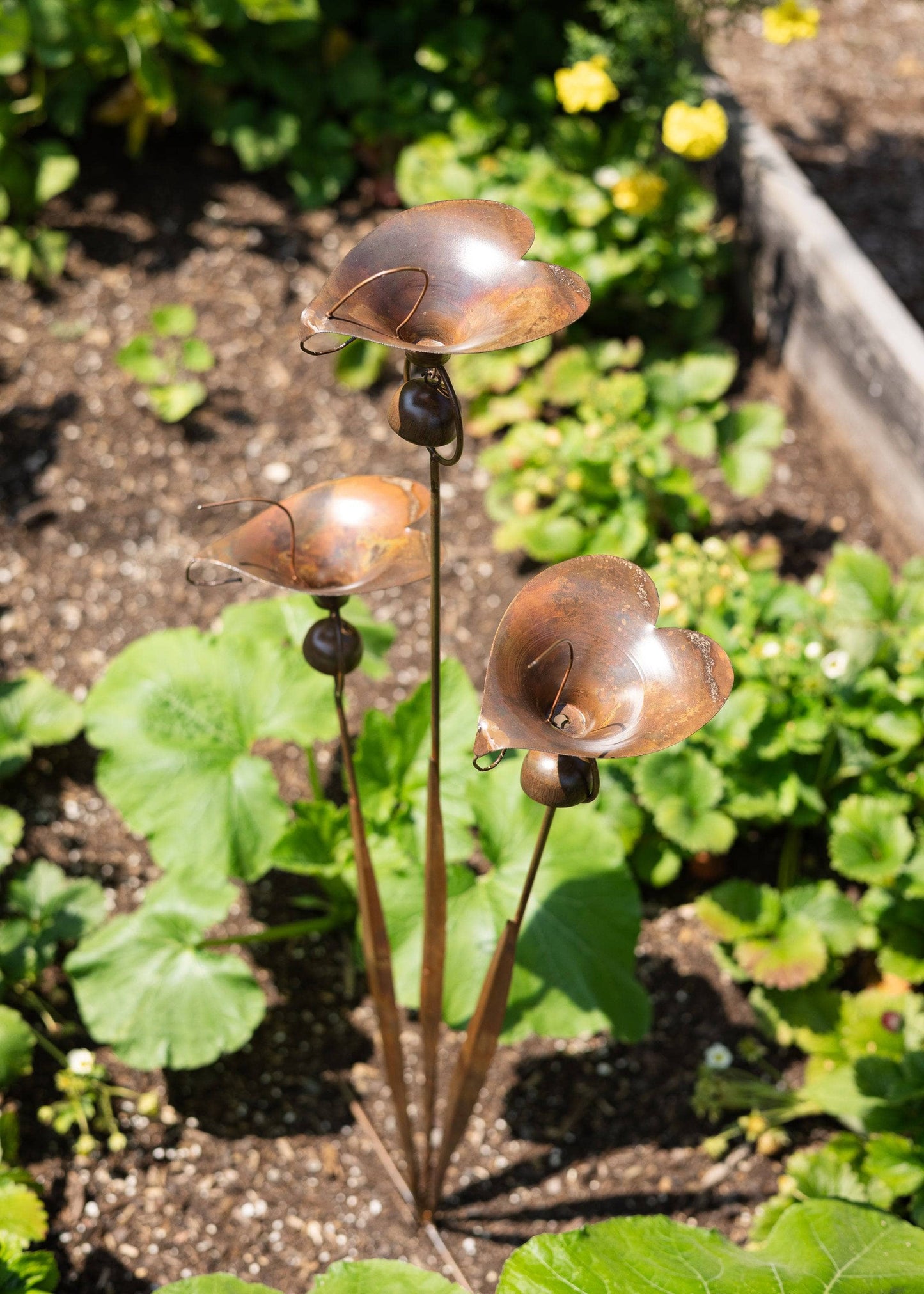 Triple Calla Lily Garden Stake