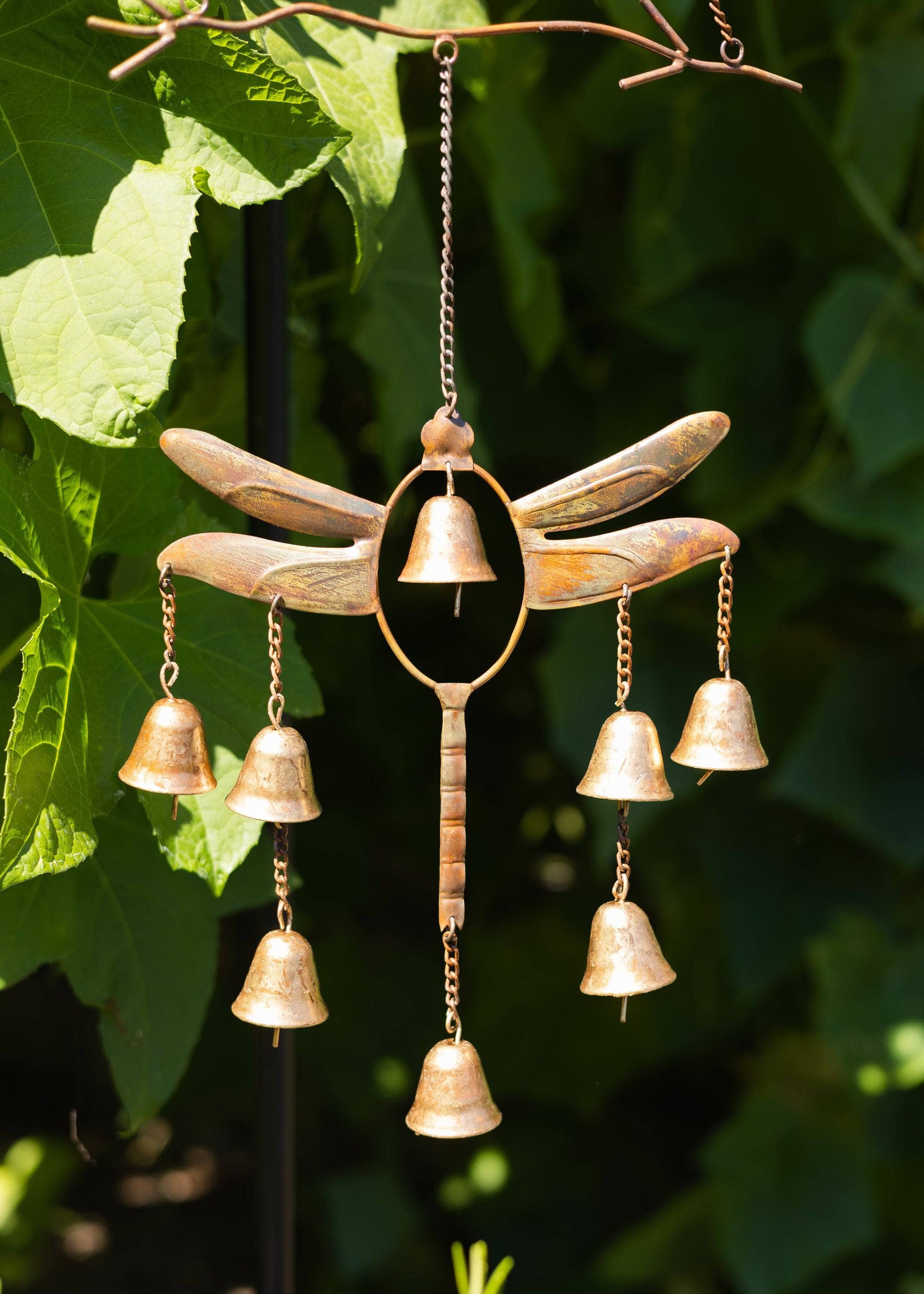 Happy Gardens - Dragonfly with Bells Wind Chime