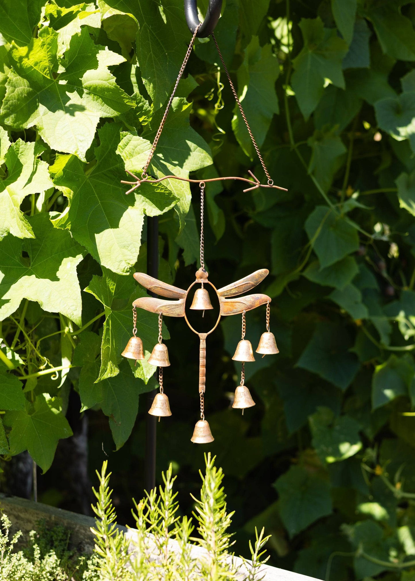 Happy Gardens - Dragonfly with Bells Wind Chime
