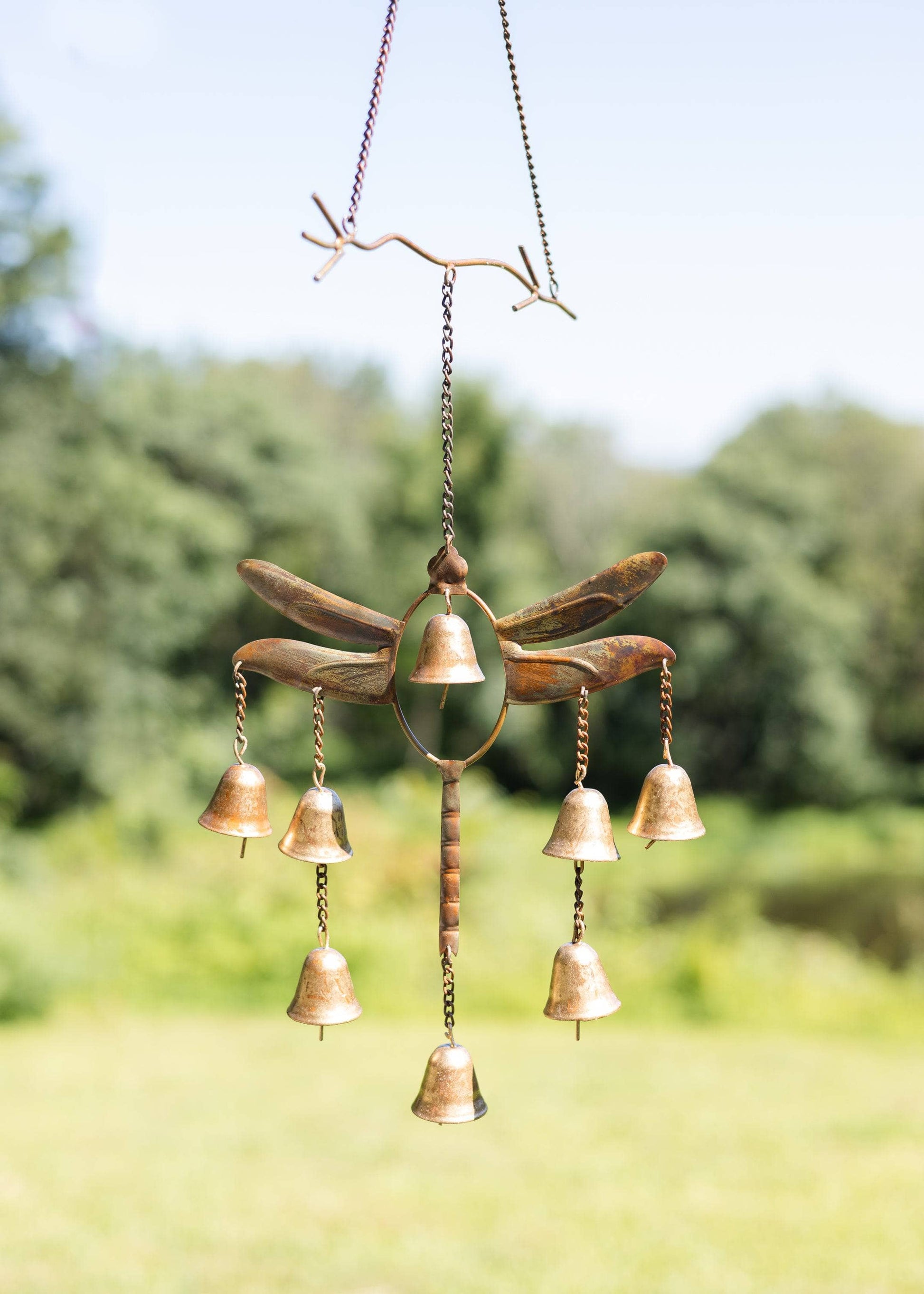 Happy Gardens - Dragonfly with Bells Wind Chime