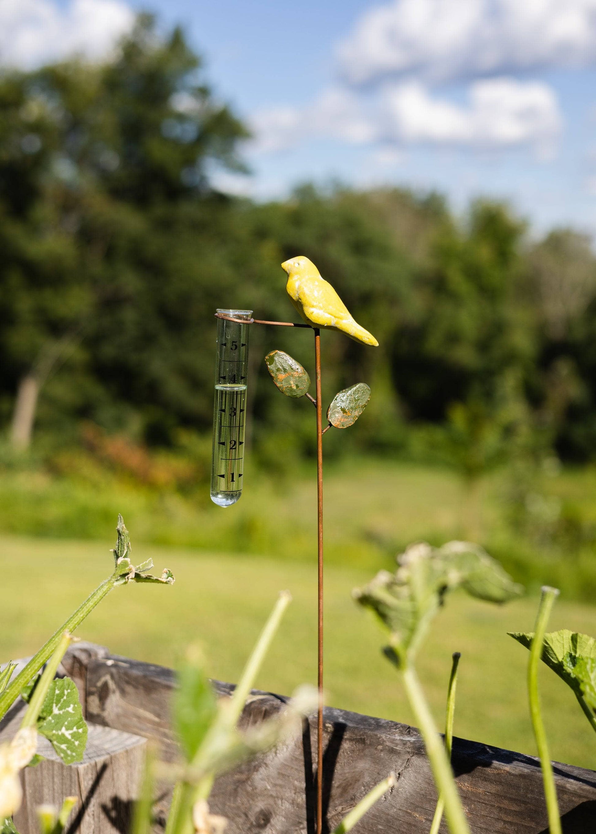 Happy Gardens - Yellow Bird Rain Gauge