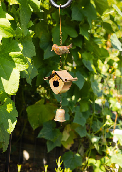 Happy Gardens - Bird, Birdhouse and Bell Hanging Ornament