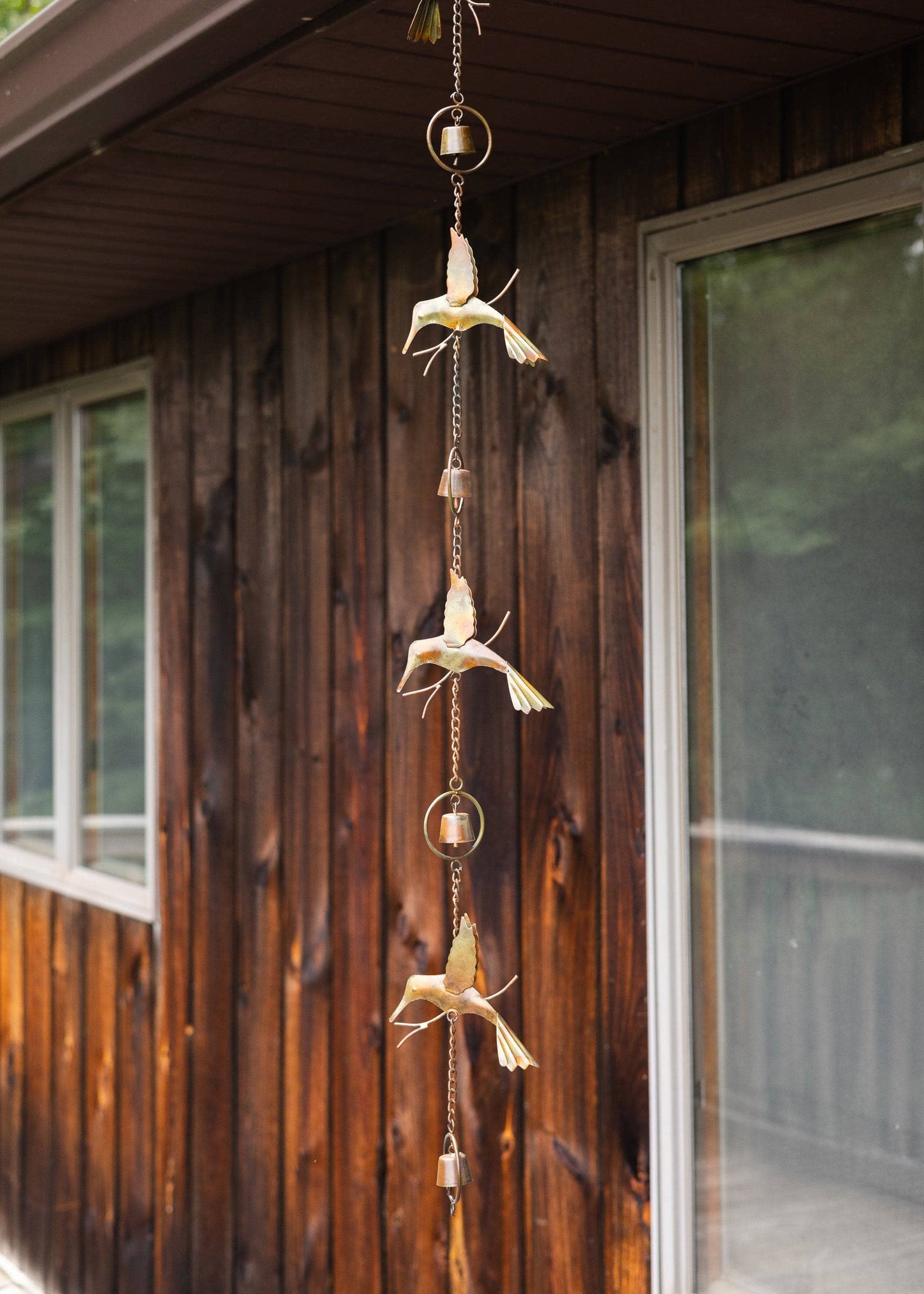 Happy Gardens - Hummingbirds and Bells Rain Chain