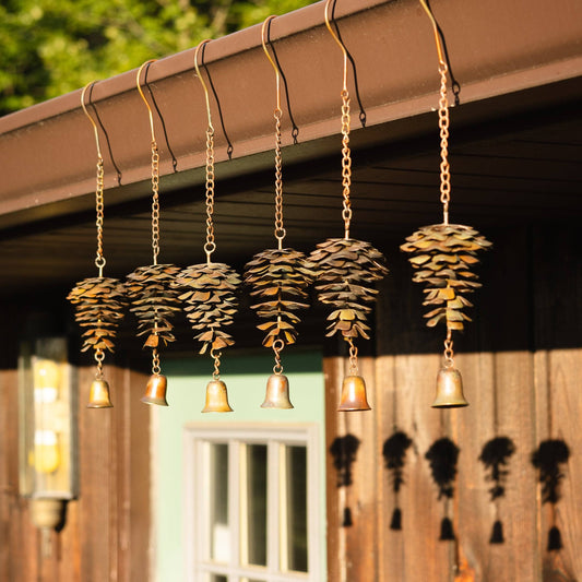 Pine Cone with Bell Ornament - Happy Gardens