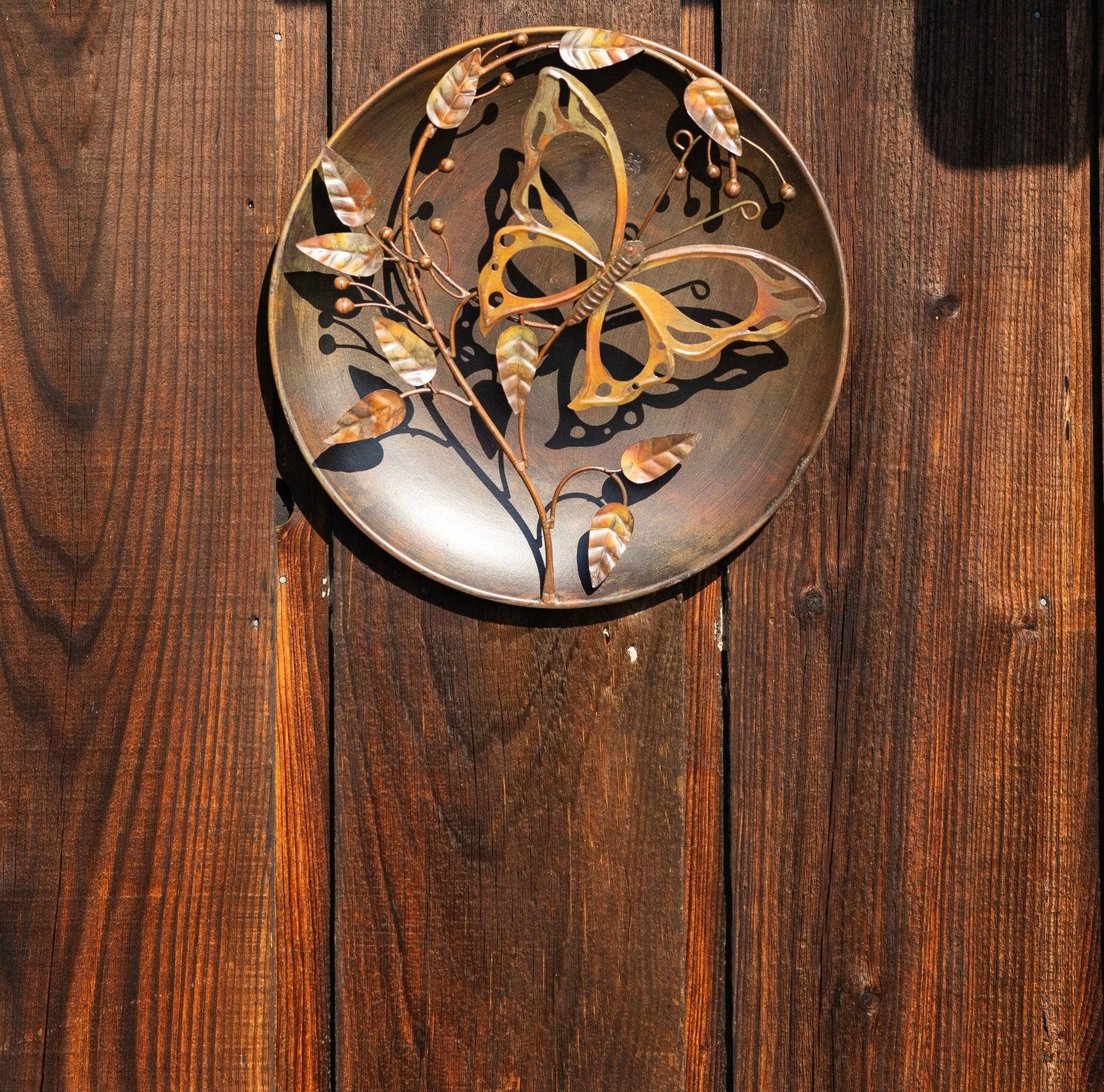 Happy Gardens - Butterfly on Branch Raised Wall Decor Disc