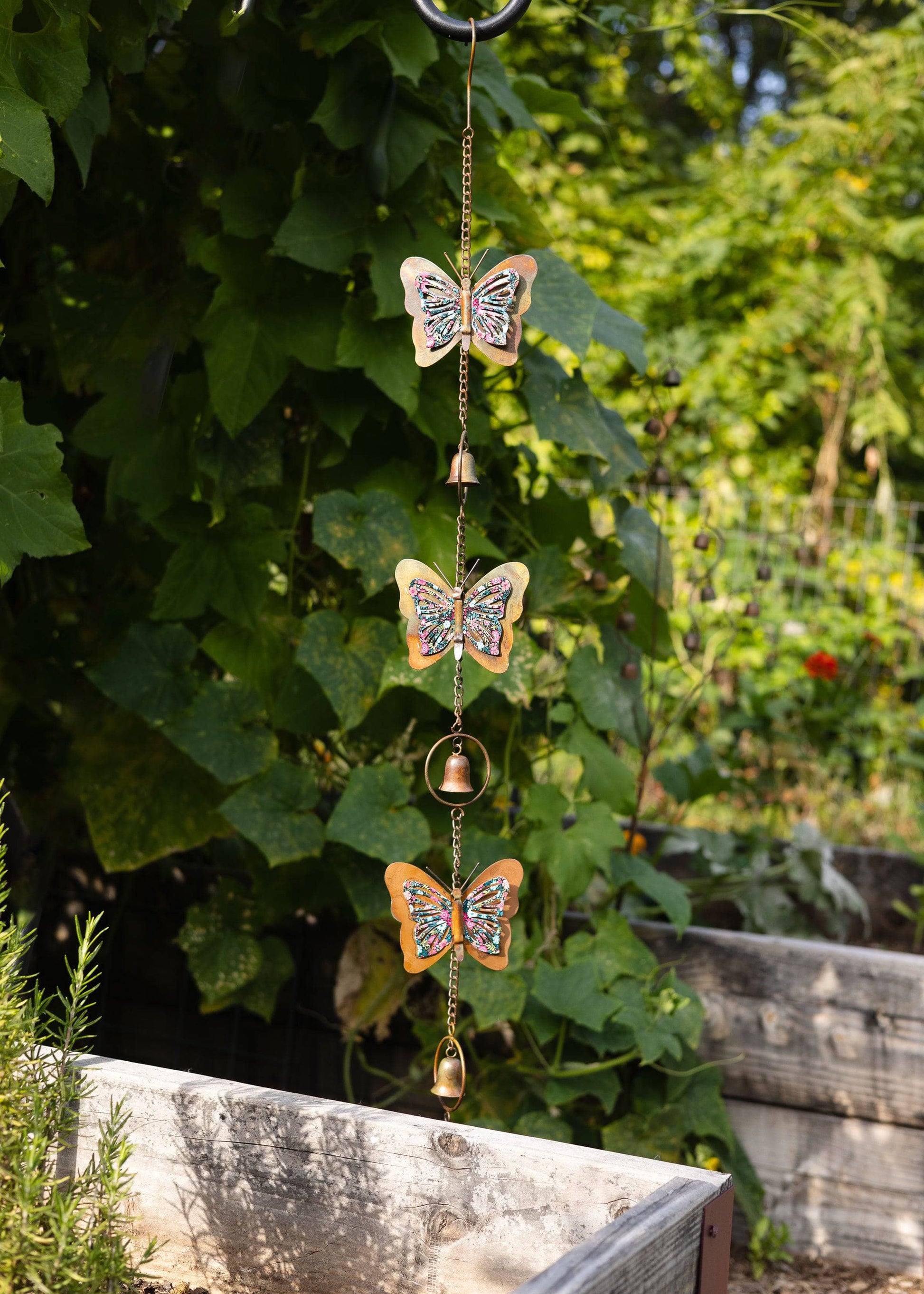 Happy Gardens - Triple Floral Butterfly Hanging Ornament