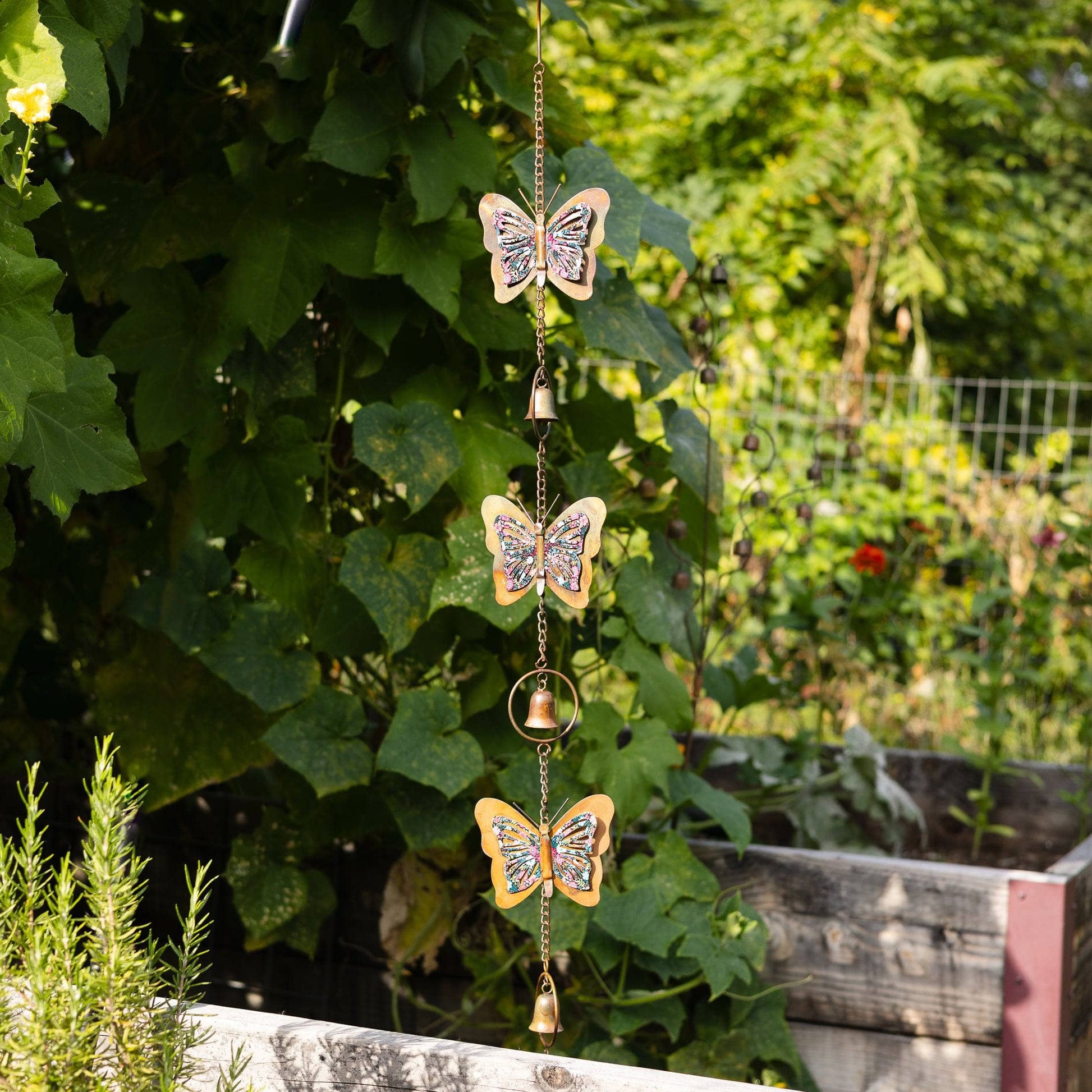 Happy Gardens - Triple Floral Butterfly Hanging Ornament