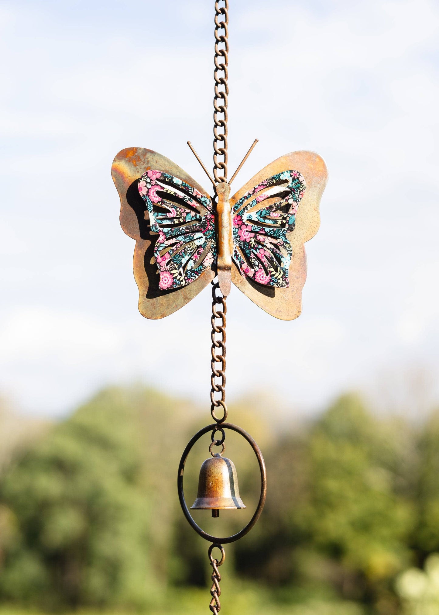 Happy Gardens - Triple Floral Butterfly Hanging Ornament