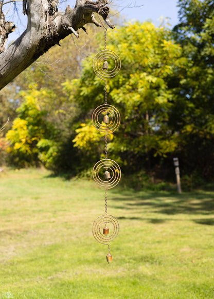 Circle Spiral Hanging Ornament - Happy Gardens