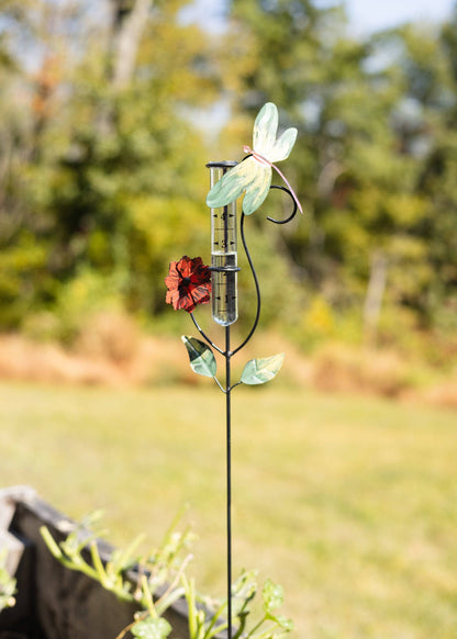 Happy Gardens - Dragonfly Multicolor Rain Gauge