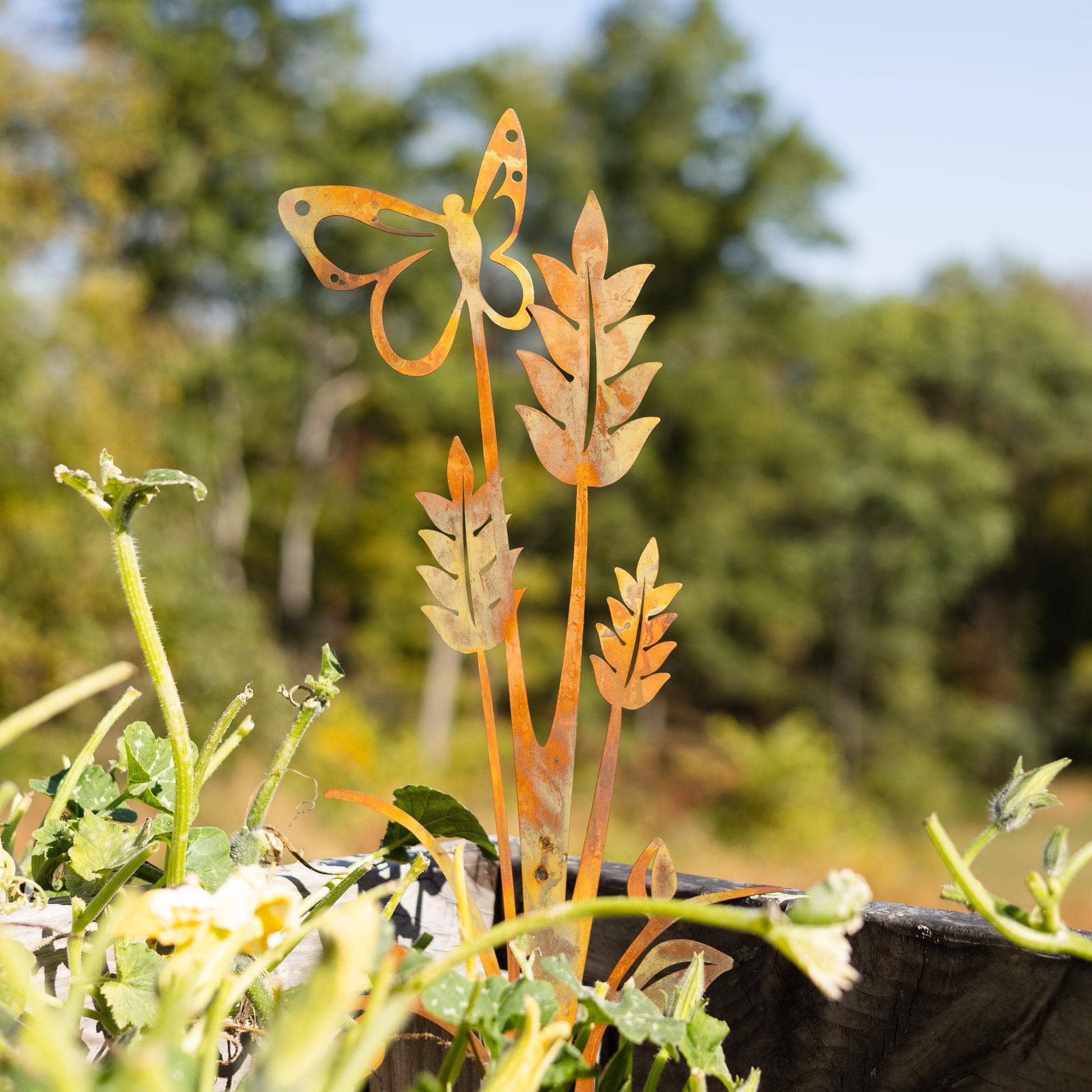 Happy Gardens - Butterfly on Plant Garden Stake