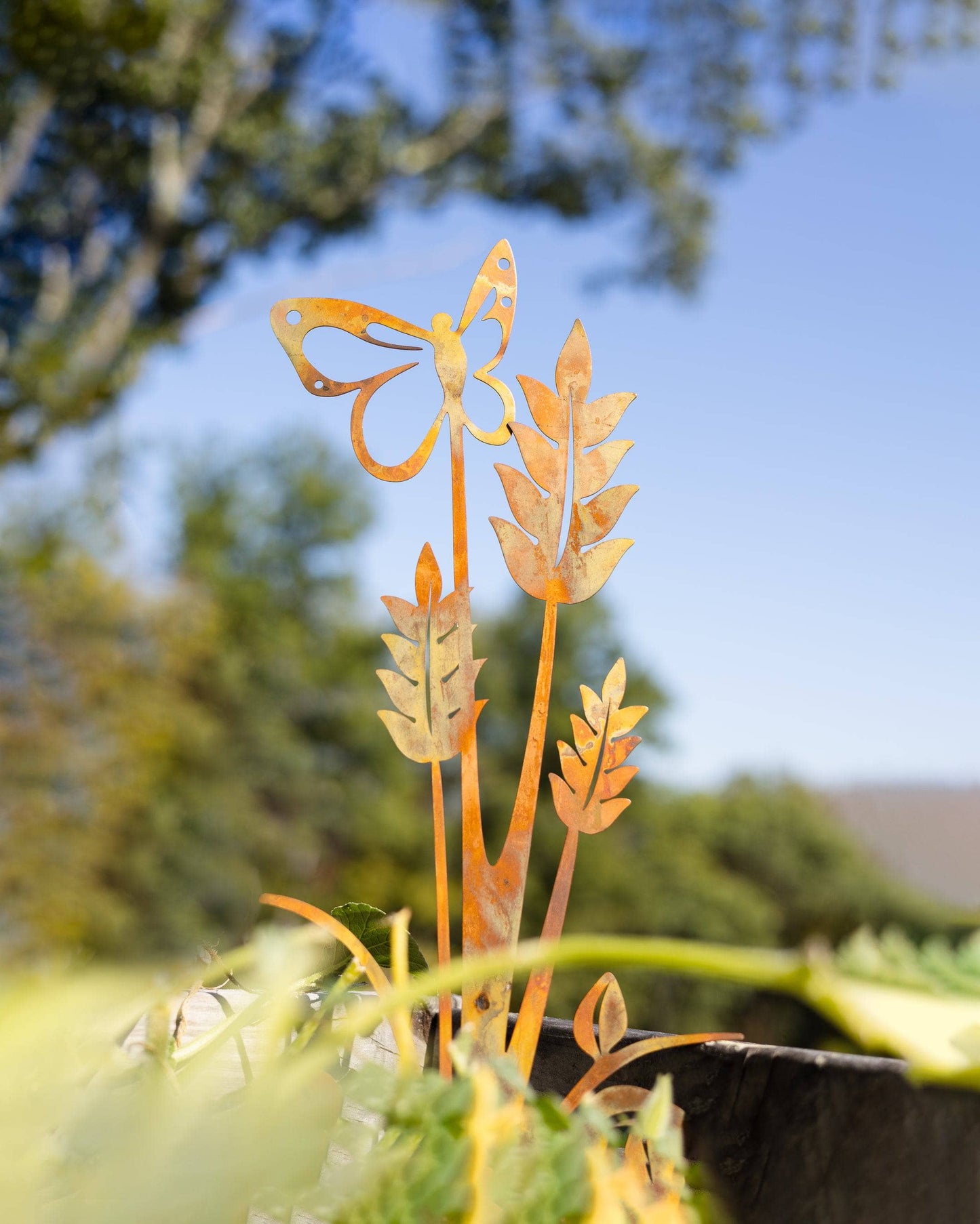 Happy Gardens - Butterfly on Plant Garden Stake