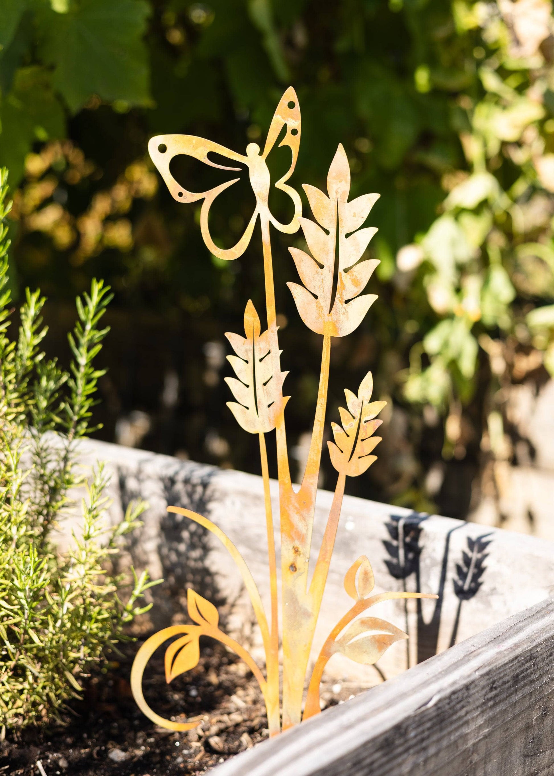 Happy Gardens - Butterfly on Plant Garden Stake