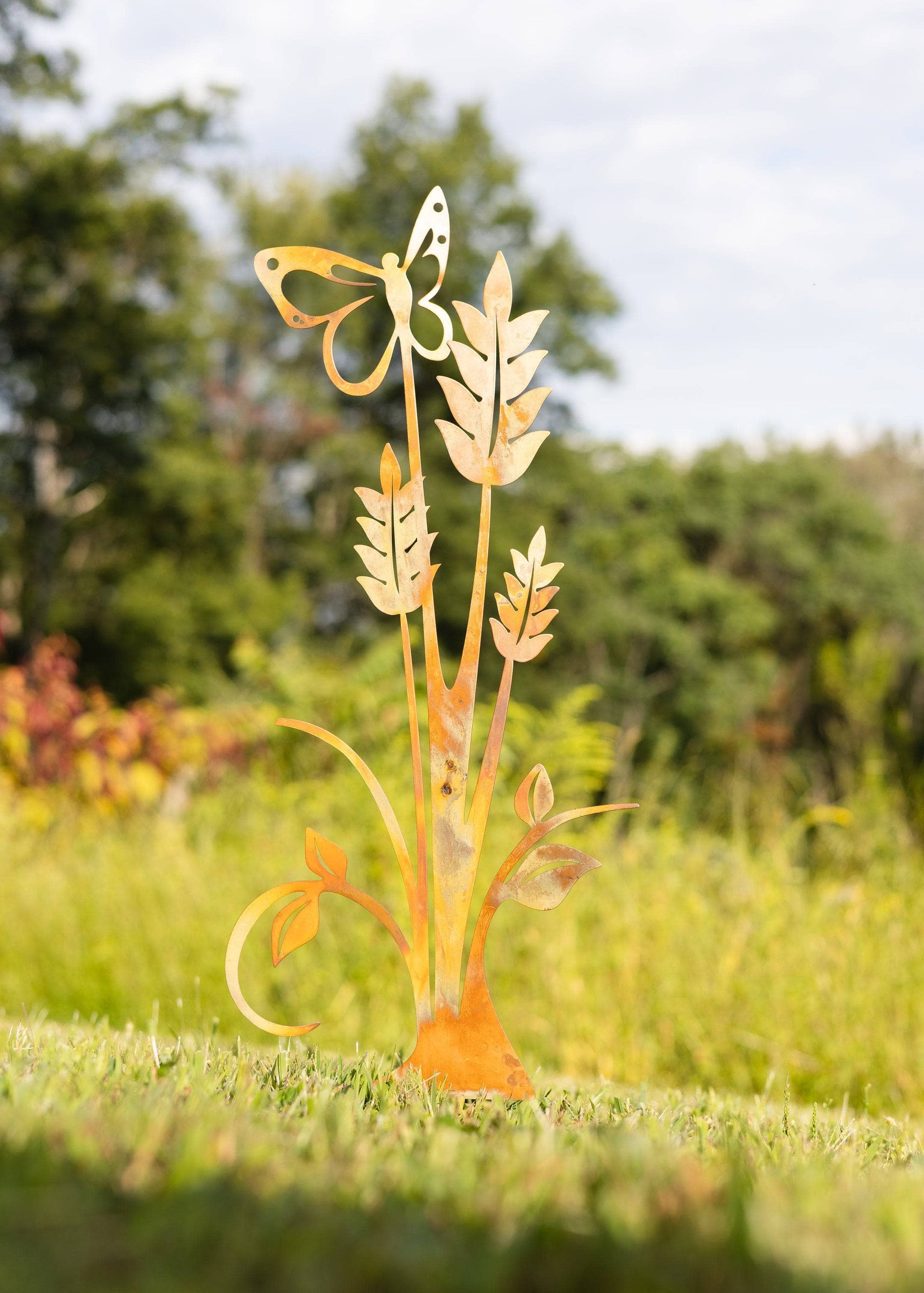 Happy Gardens - Butterfly on Plant Garden Stake