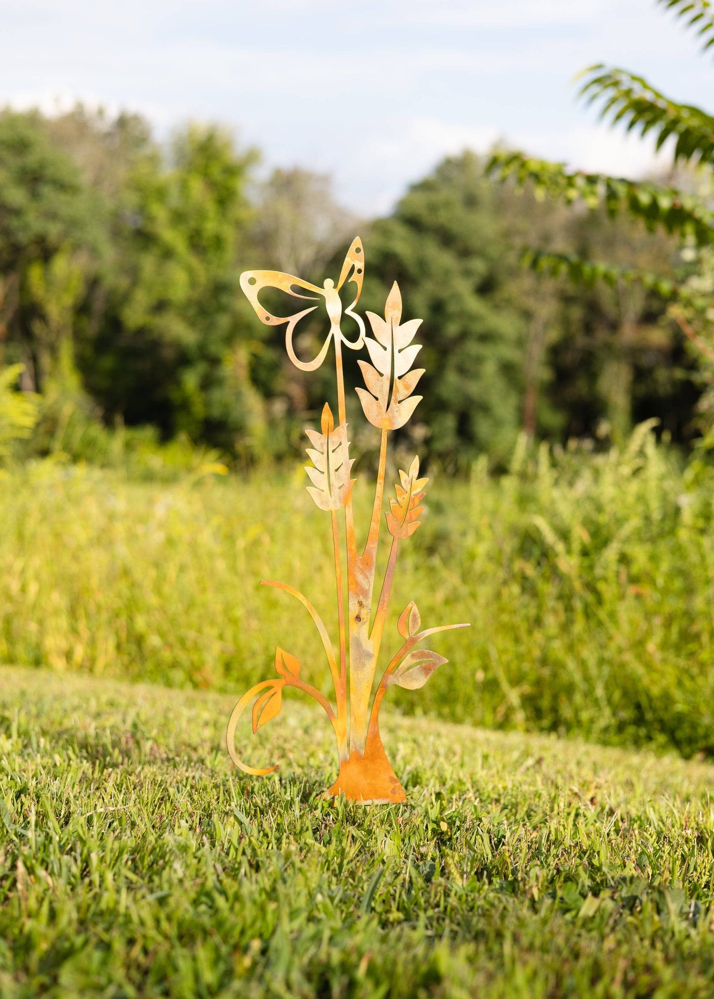 Happy Gardens - Butterfly on Plant Garden Stake