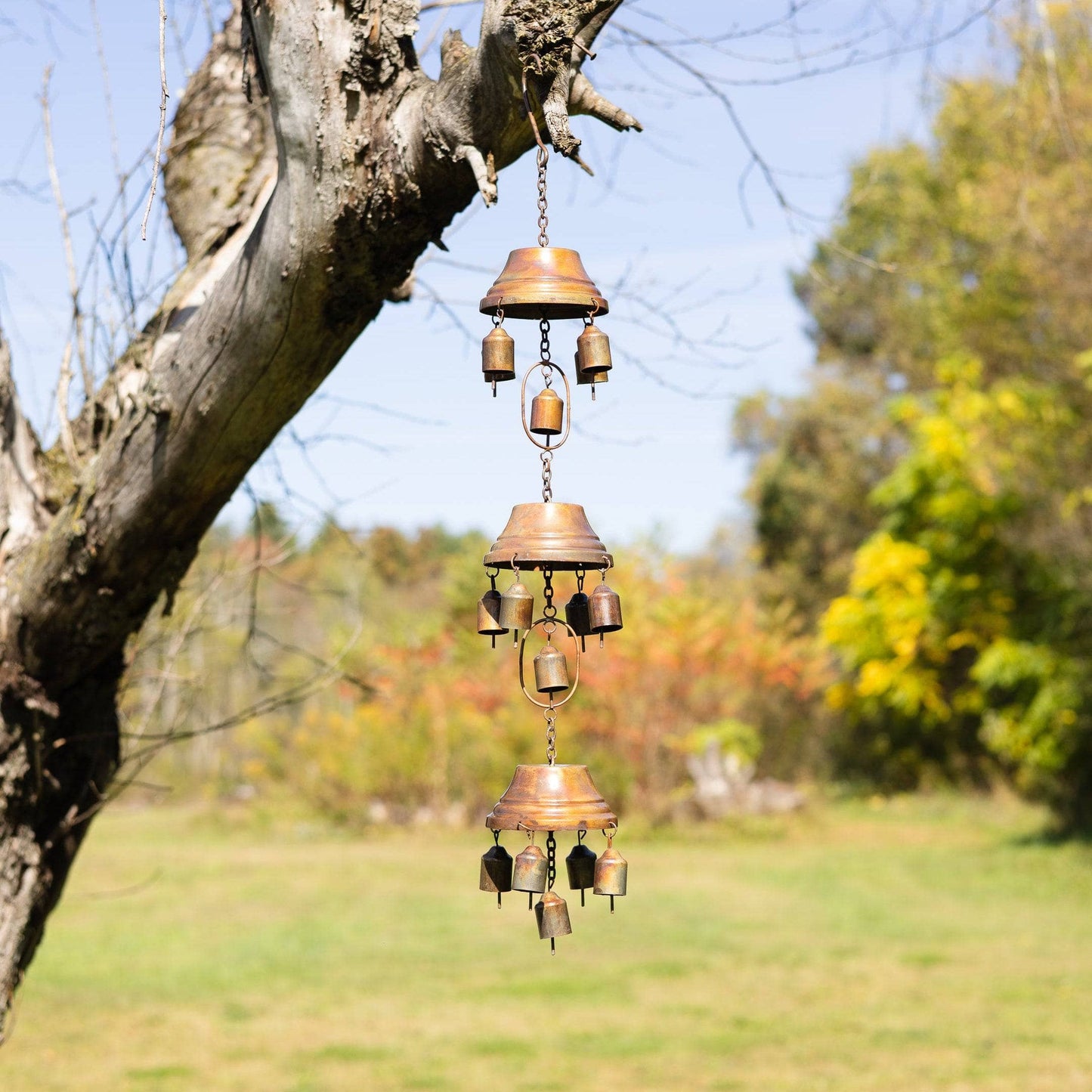 Multiple Bells Hanging Ornament - Happy Gardens
