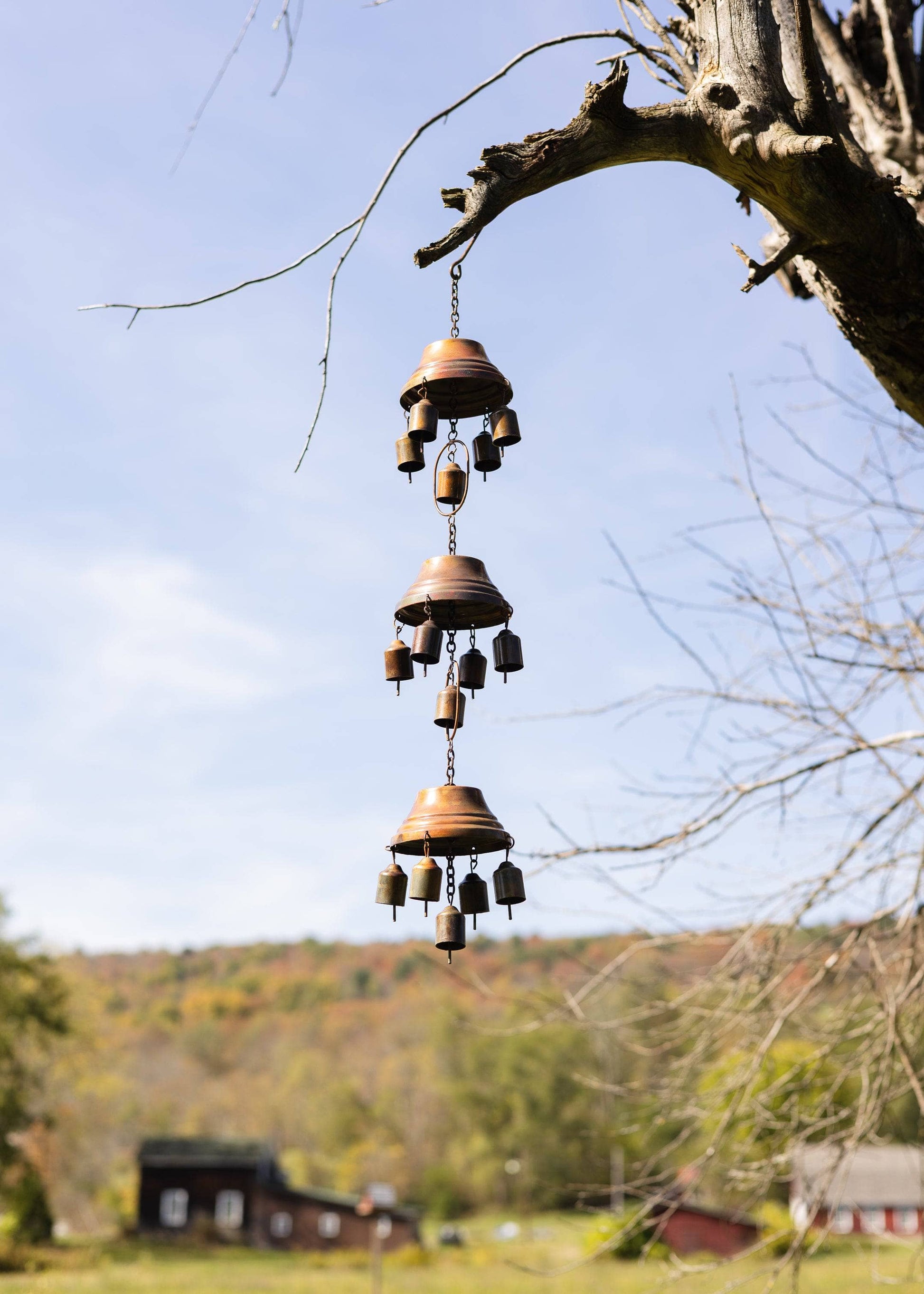 Multiple Bells Hanging Ornament - Happy Gardens