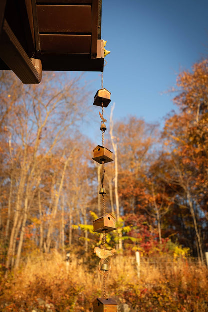 Happy Gardens - Bird House and Birds Rain Chain