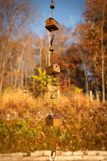 Happy Gardens - Bird House and Birds Rain Chain