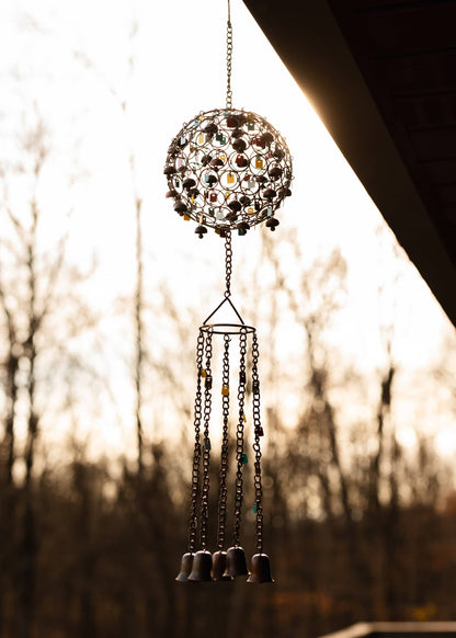 Happy Gardens - Sphere with Dangles Wind Chime