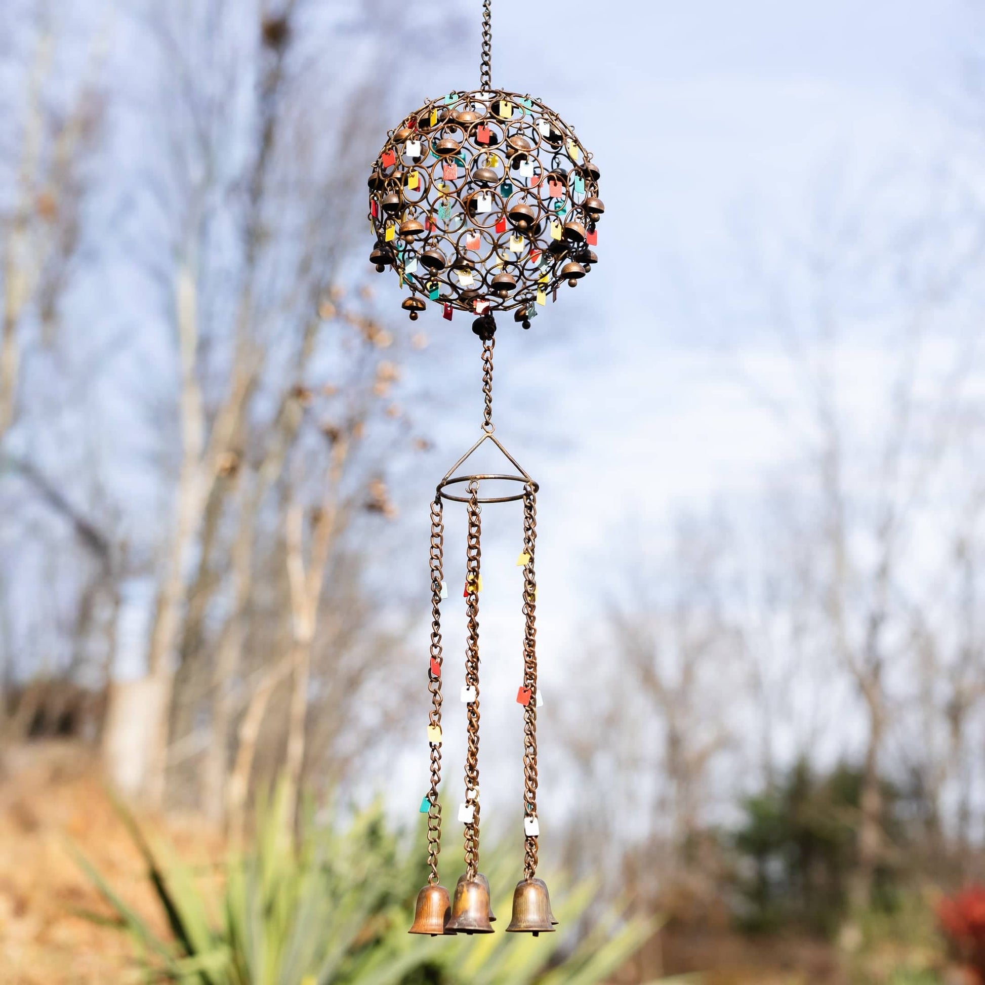 Happy Gardens - Sphere with Dangles Wind Chime