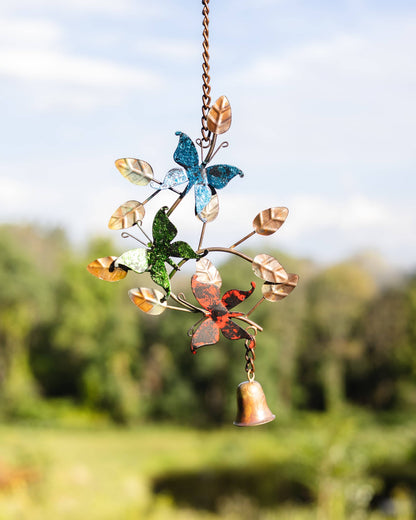 Butterflies On Branches Hanging Ornament-Ornaments-Happy Gardens