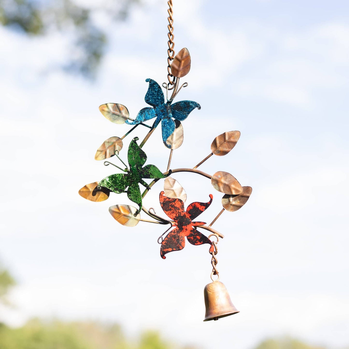 Butterflies On Branches Hanging Ornament-Ornaments-Happy Gardens