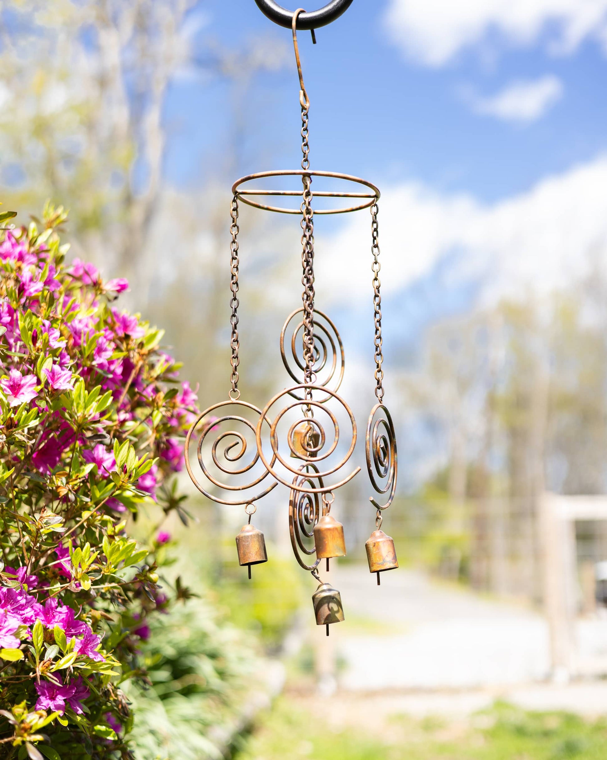 Circle Spiral Hanging Wind Chime - Happy Gardens
