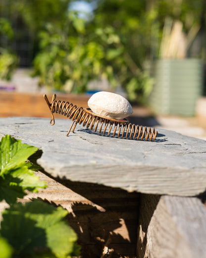Standing Snail Paper Weight - Happy Gardens