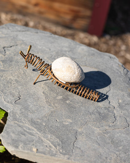 Standing Snail Paper Weight - Happy Gardens