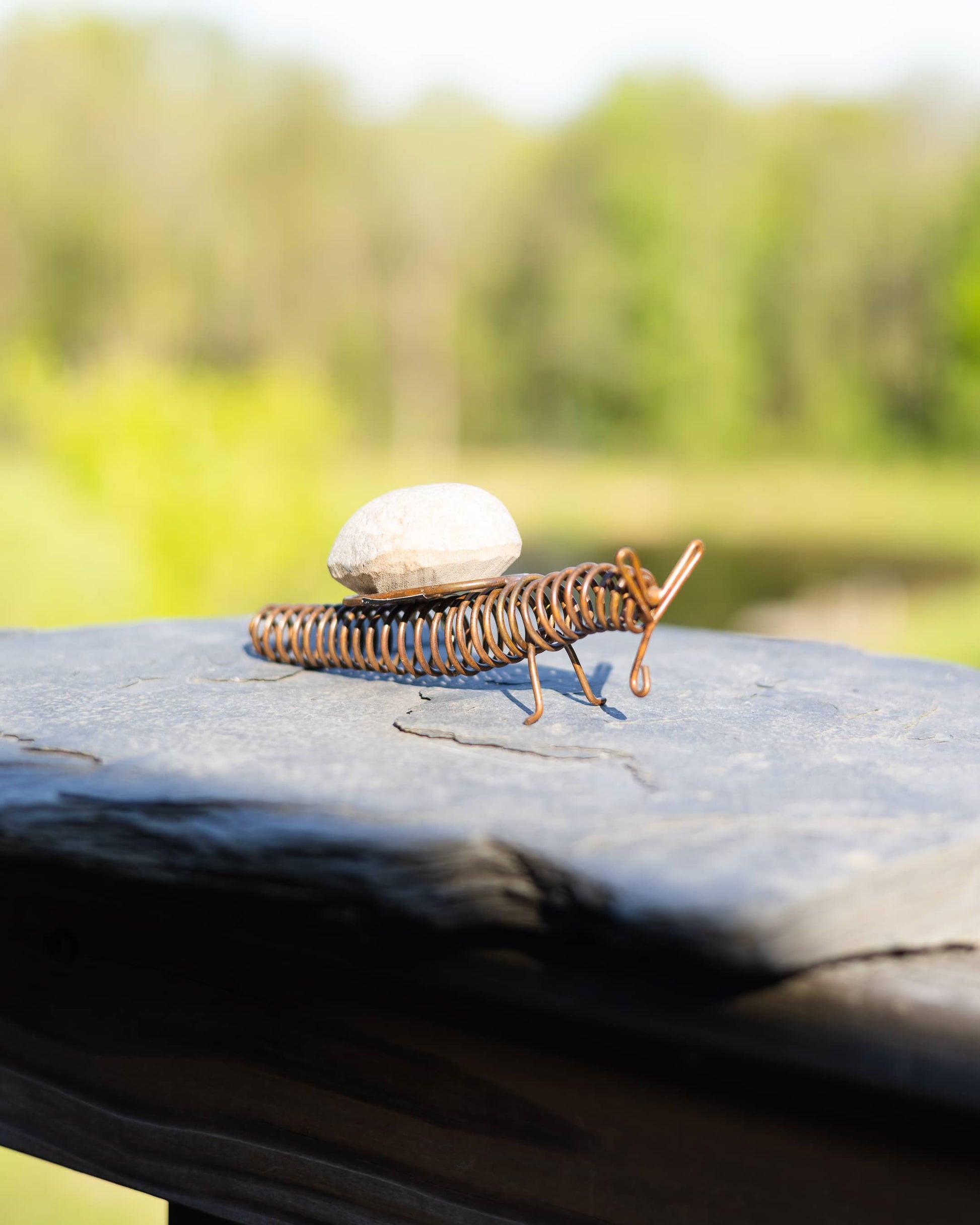 Standing Snail Paper Weight - Happy Gardens